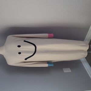 ​Kerri Rosenthal Poppy Smiley Duster 100% Cashmere Natural Cream S